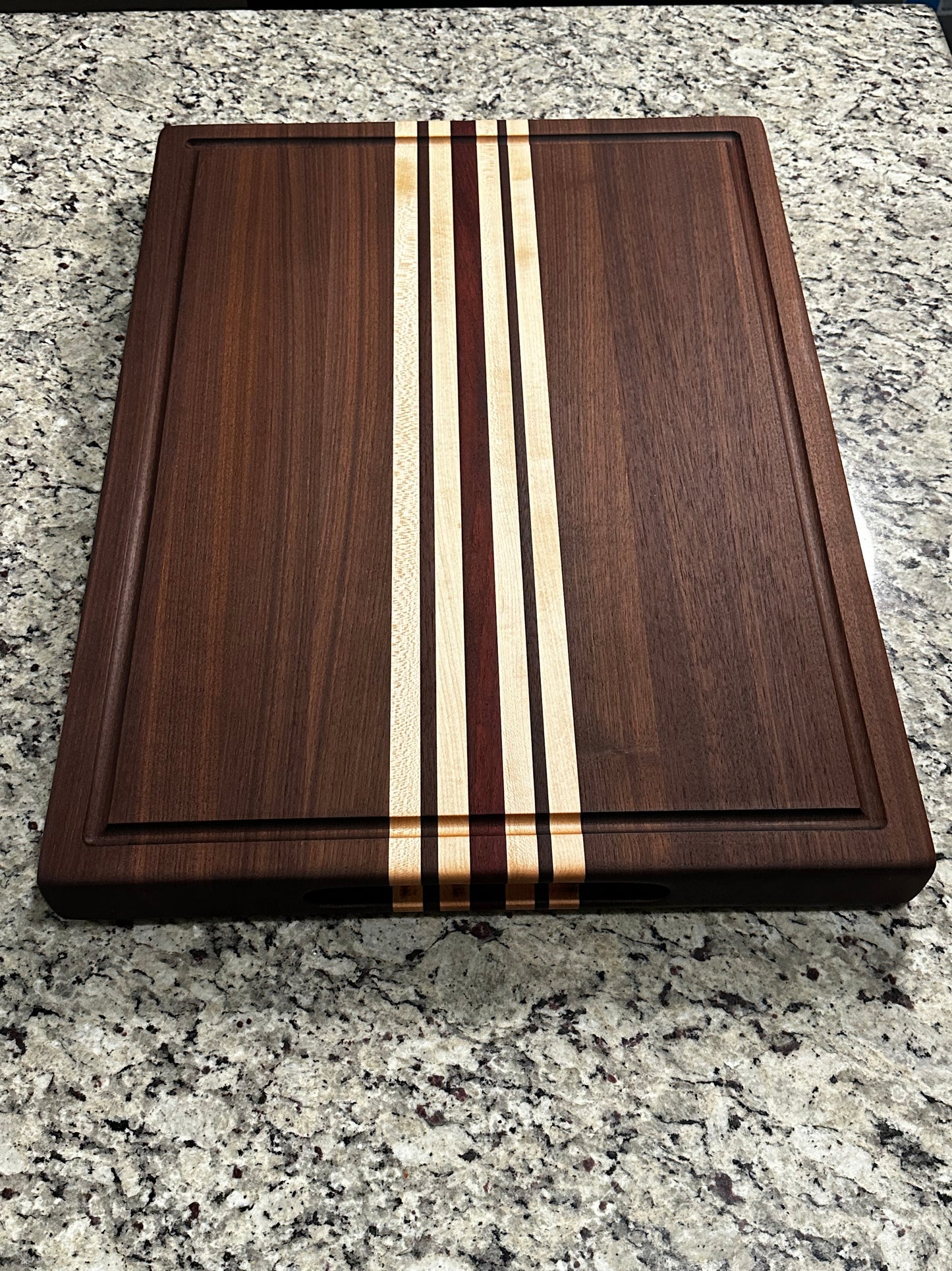 Brisket Cutting Board – Walnut, Maple & Padauk (24”x18”x2”)