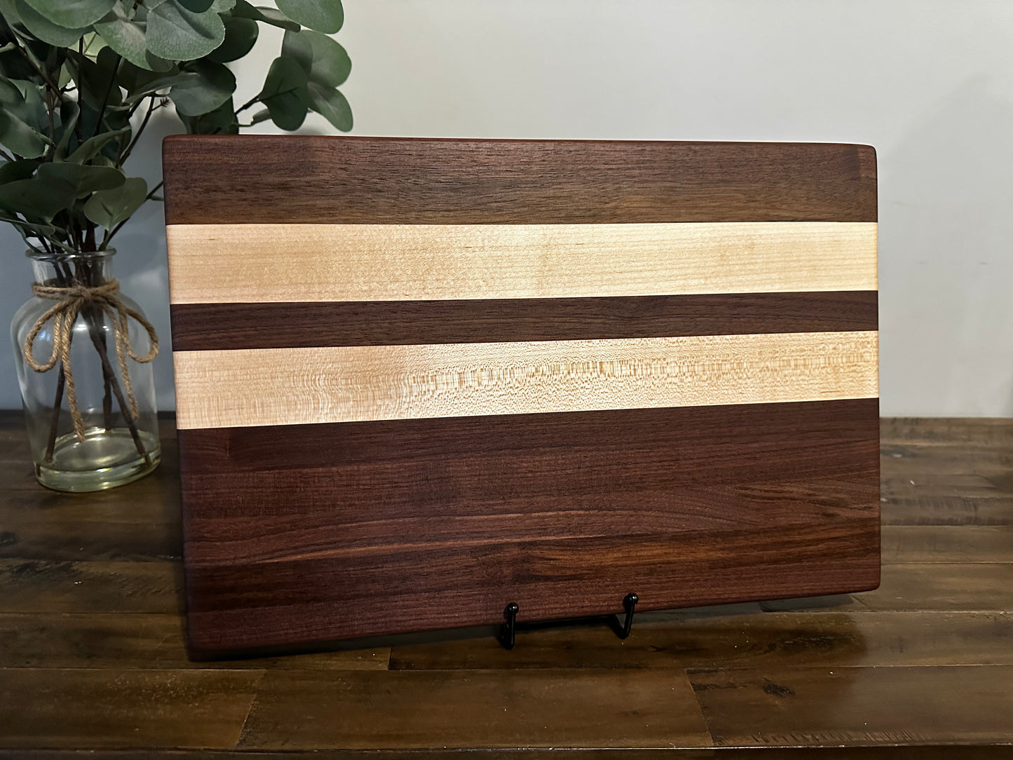 Walnut and Maple Edge-grain cutting board