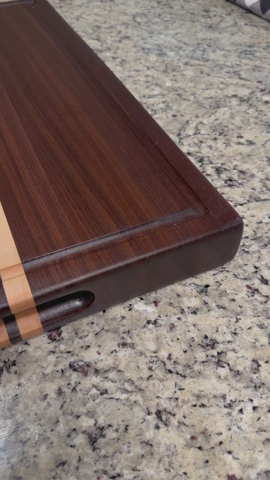 Brisket Cutting Board – Walnut, Maple & Padauk (24”x18”x2”)